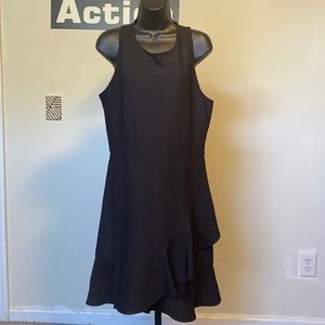 PRE-OWNED WOMEN’S Banana Republic Ruffle Wrap Racerback Dress, Black